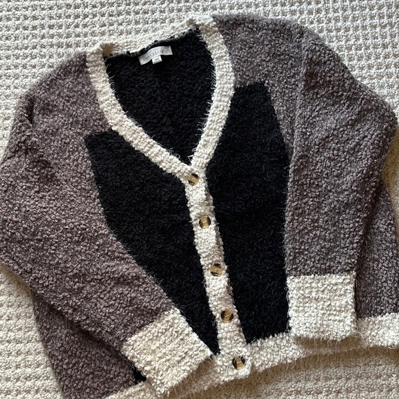 Fuzzy Love Colorblock Cardigan by Love Stitch - Picture 11 of 16